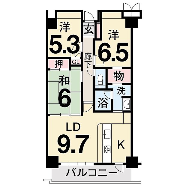 サーパス久保田(3LDK) 4階の内観