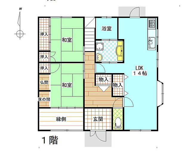 【間取り】 | 高知市神田 | 1階間取り