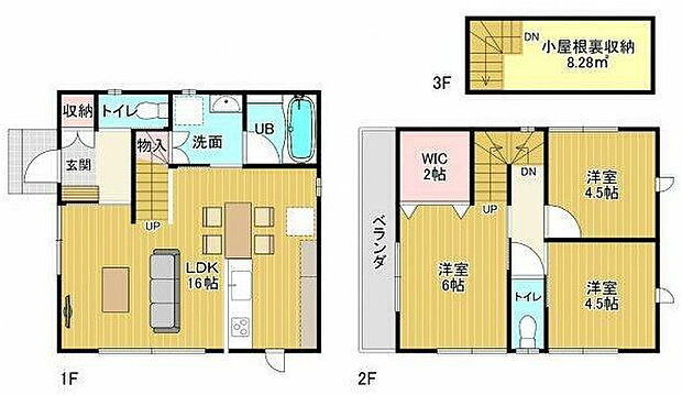 高知市福井町 一戸建(3LDK)の内観