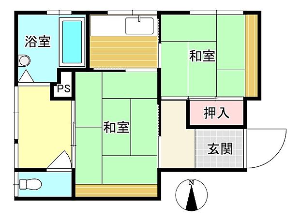 熱海野中山マンション2号館(2K) 6階/6XXの内観