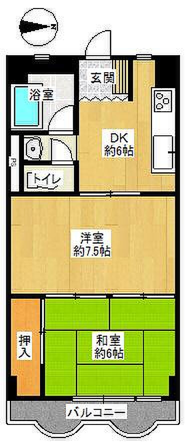 ビレッタ第2浜松(2DK) 5階/512の間取り図