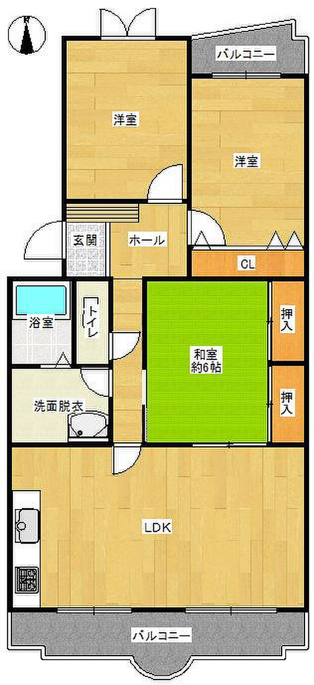 プライムステージ飯田(4LDK) 3階/305の間取り図