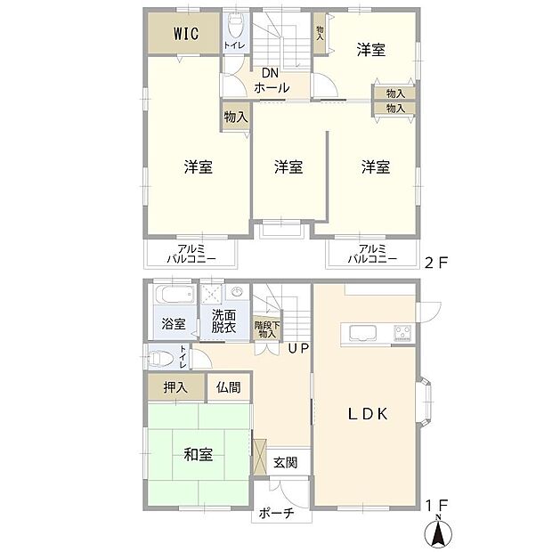 下小田バス停留所バス停 徒歩6分(5SLDK)の内観