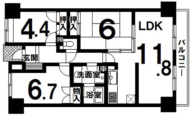 静岡鉄道静岡清水線 日吉町駅まで 徒歩36分(3LDK) 2階の内観