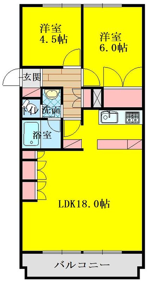 蜆塚ハイツ(2LDK) 2階/206の内観