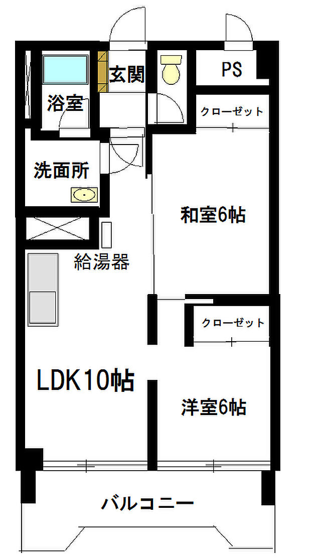 旭川市　第一、５条ビルマンション(2LDK) 8階/83号室の内観