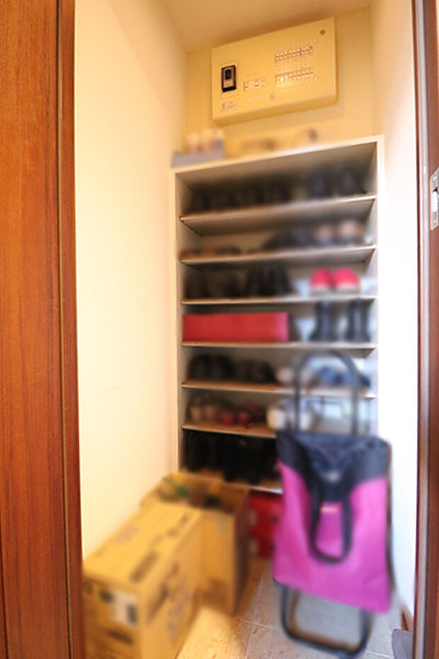 玄関にはシューズインクローゼットがあり、ご家族分の靴がすっきりと収納できます！