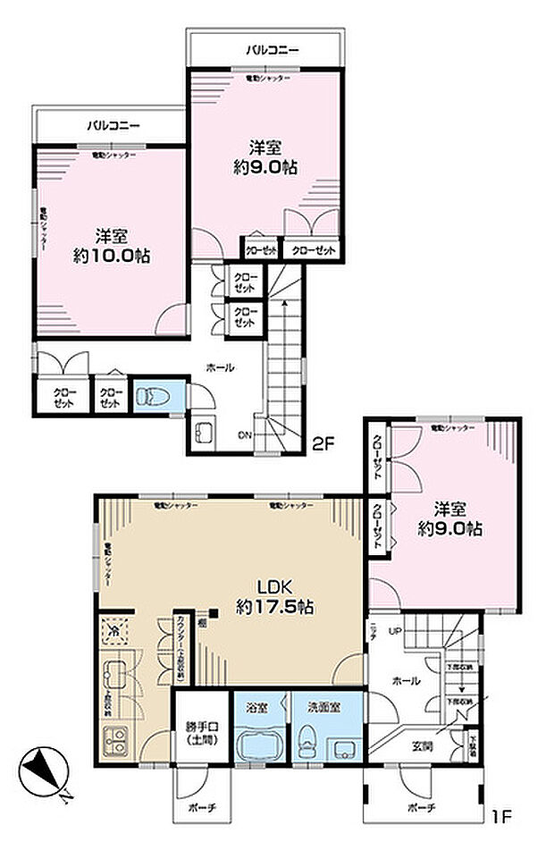 建物面積119.24ｍ2・3LDKの間取り