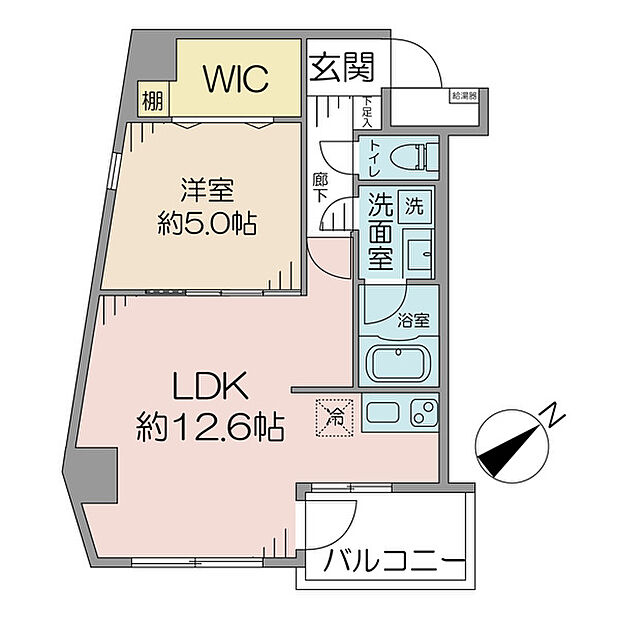 スカイコート中野南台第2(1LDK) 8階の間取り図