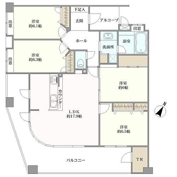 ファーネストリアル春日(4LDK) 4階の内観