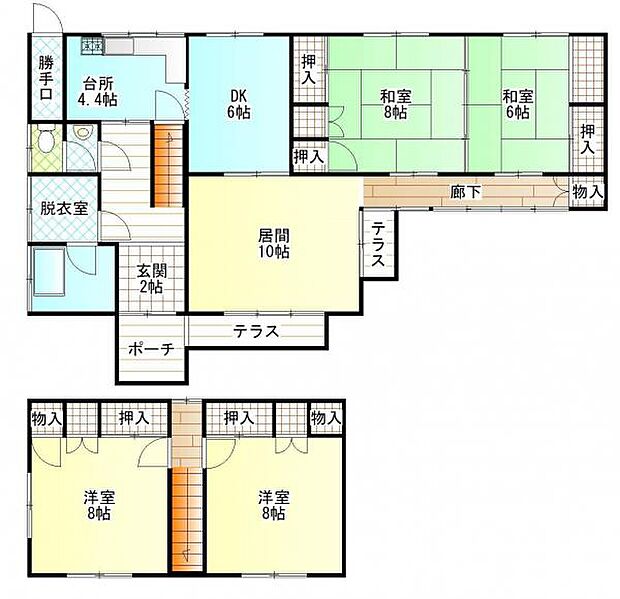 三内沢部　売家(5LDK)の内観