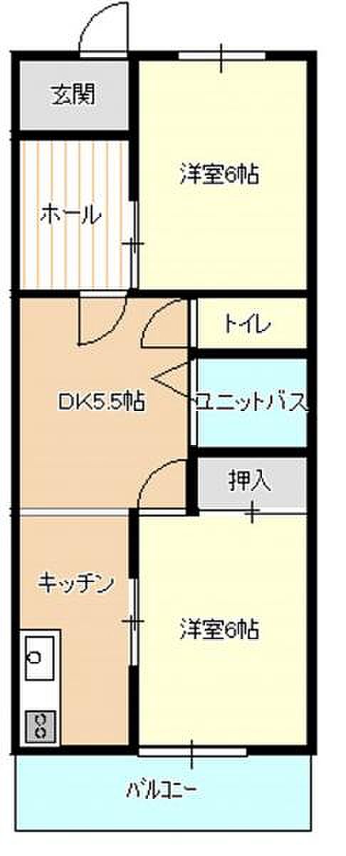武蔵野サンハイツ東伏見パート2(2DK) 3階の内観