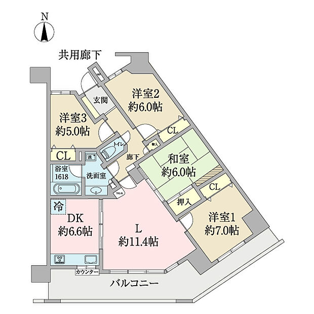 セレッソコートＯＳＡＫＡステーションランド(4LDK) 10階の間取り図