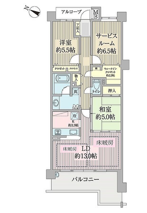 デュオステーション東松戸I番館(2SLDK) 4階の間取り図
