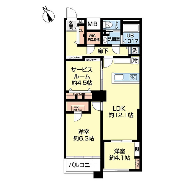 代田ロイヤルパレス(2SLDK) 6階/0603の間取り図