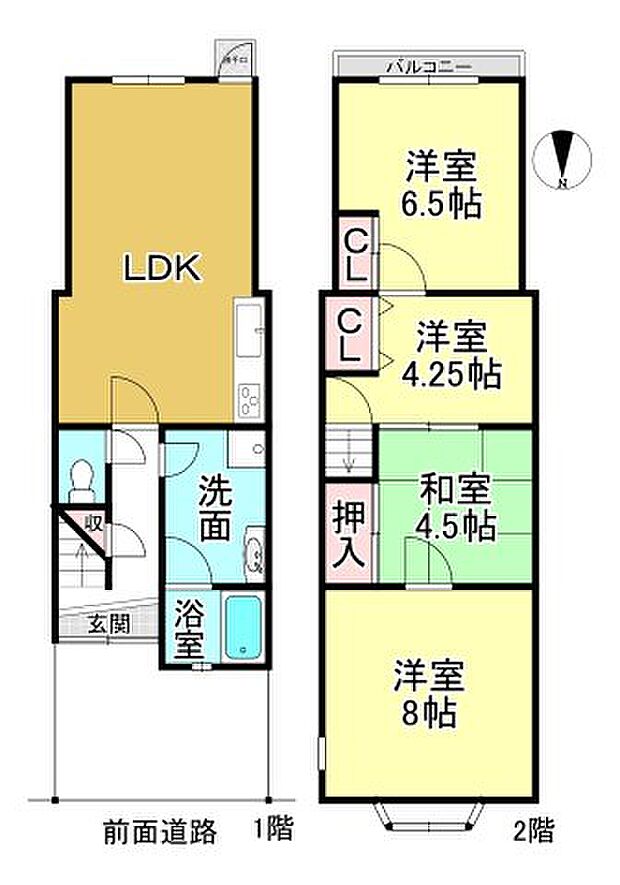 京都市山科区音羽草田町　中古テラスハウス(3LDK)の内観