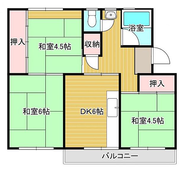 入間黒須団地 2号棟(3DK) 3階の内観
