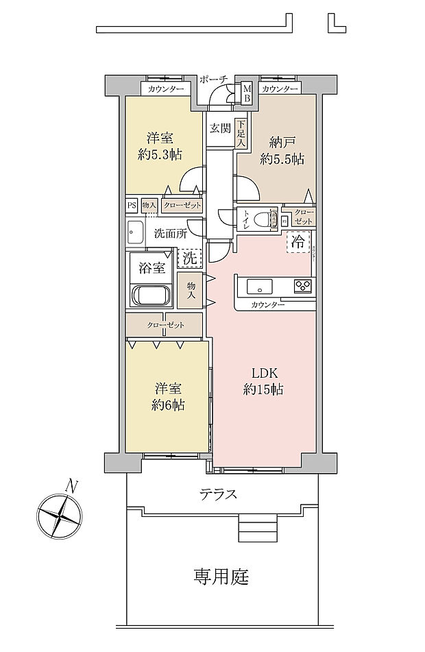 南浦和ロジュマン　ポラスの価値再生住宅(2SLDK) 1階の内観