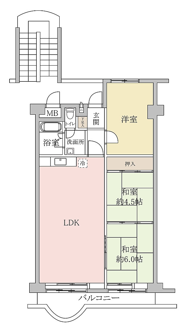 浦和白幡東高層住宅1号棟(3LDK) 12階の内観