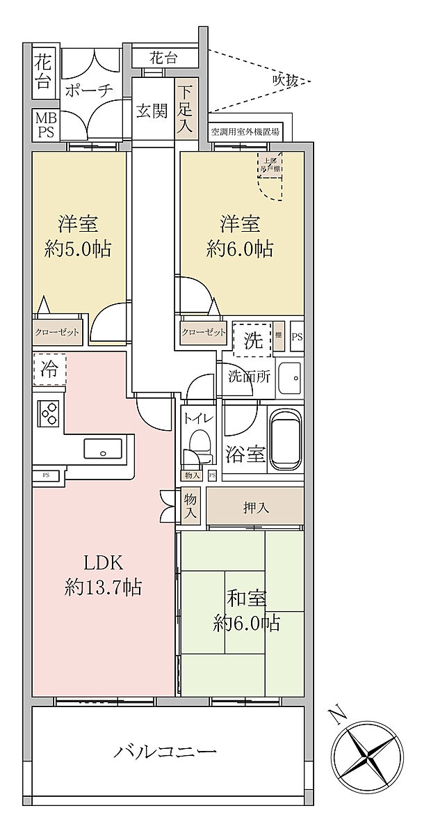 ■全居室に収納、窓があります！※ポーチ面積：2.97平米