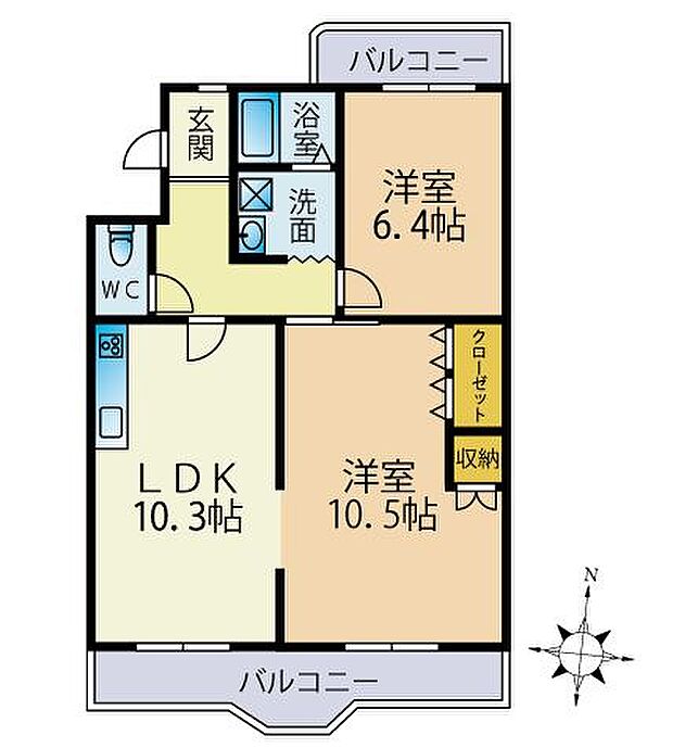 都田コート　3階(2LDK) 3階の内観