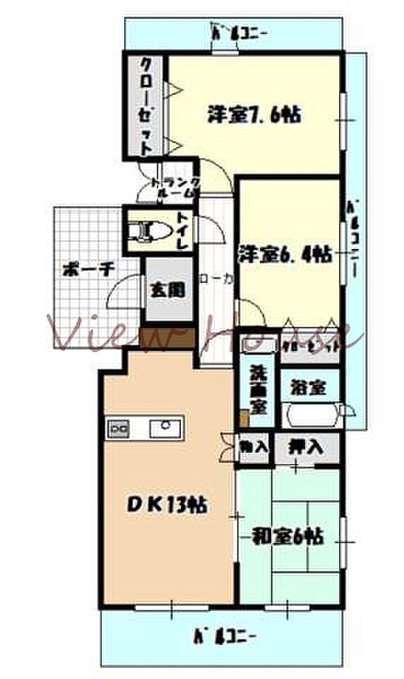 ソルテ高崎イースト(3LDK) 11階の間取り図