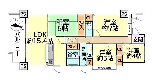 アドリーム和泉中央　中古マンション(4LDK) 2階の内観