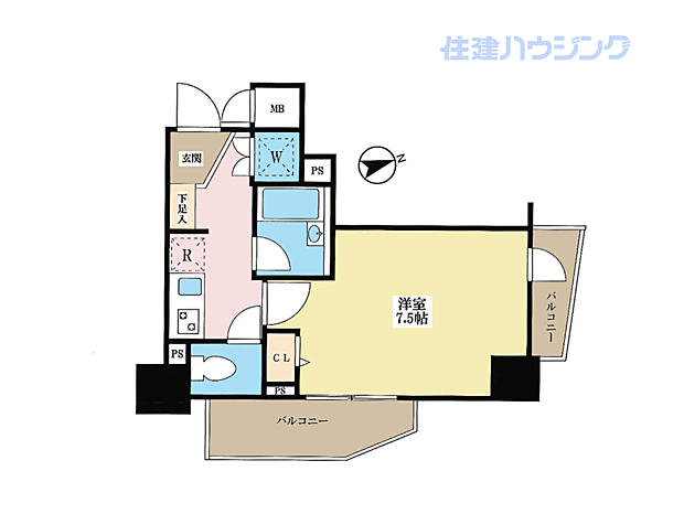 レガリアレジデンス早稲田イクス(1K) 9階の内観