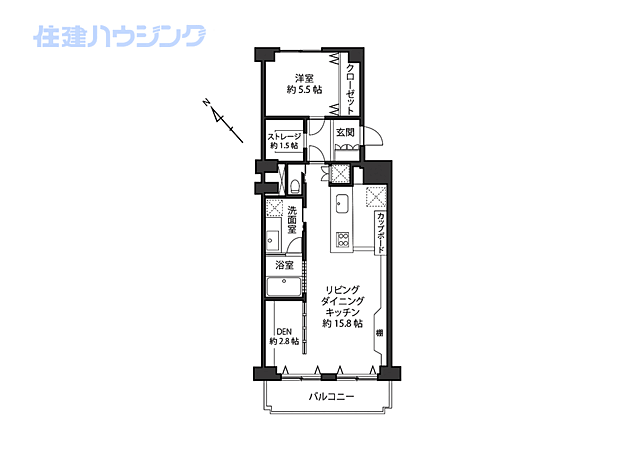 上野毛リッツハウスＢ館(1SLDK) 1階の内観