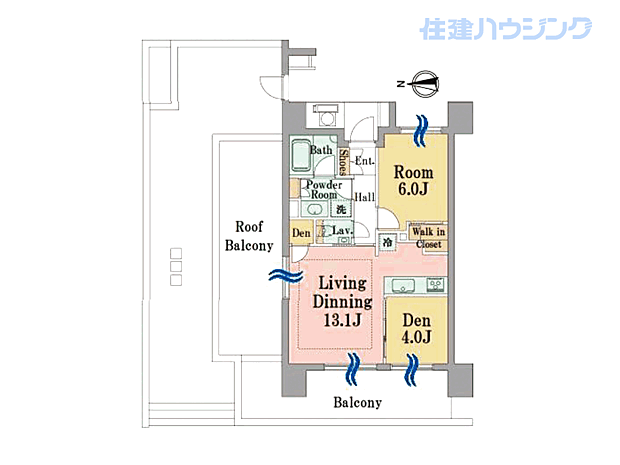 ＢＥＬＩＳＴＡ高井戸駅前(1SLDK) 12階の間取り図