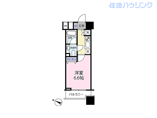 ファーストリアルタワー新宿(1K) 11階の内観