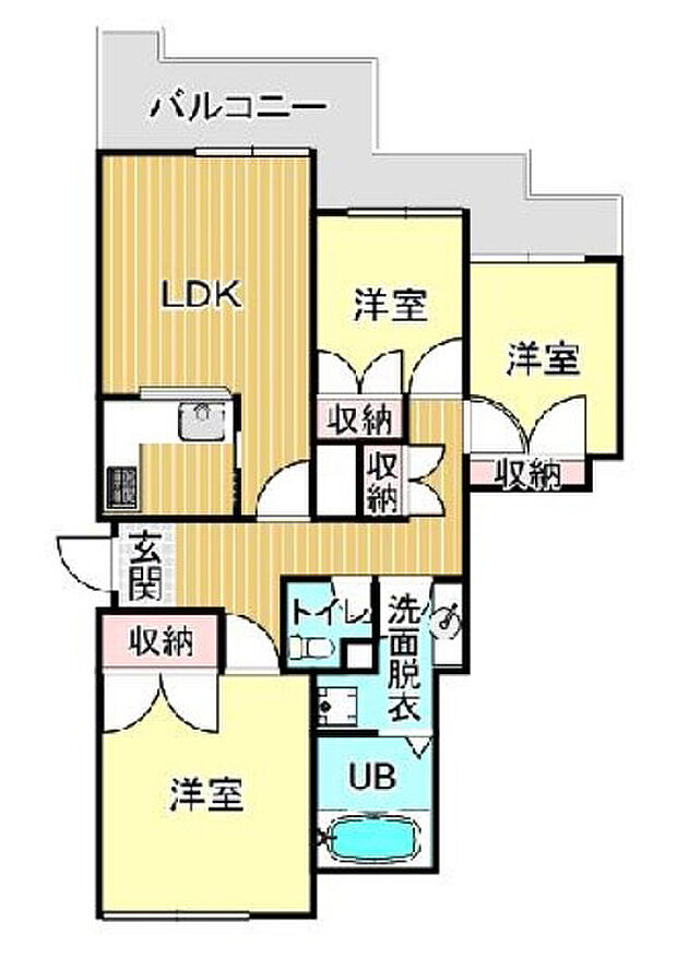 グランドメゾン小阪(3LDK) 7階の間取り図