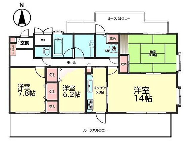 ロイヤルシャトー東戸塚(3LDK) 7階の内観