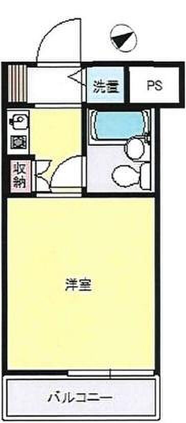 ライオンズマンション新横浜Ａ館(1K) 1階の間取り図