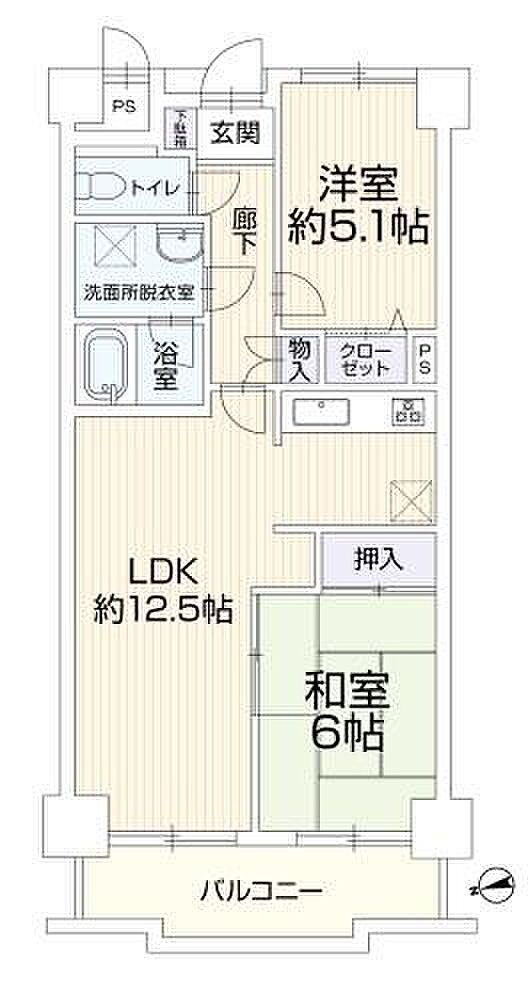 コーラル戸塚(2LDK) 4階の内観