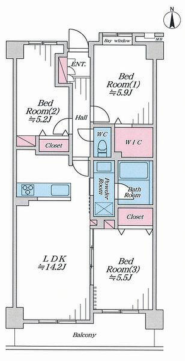 新規内装リノベーション物件(2024年2月)。南向きの明るいお部屋です。家事に便利な食洗機、浴室乾燥機完備です。収納便利なWIC付です。会話が弾むカウンターキッチンです。