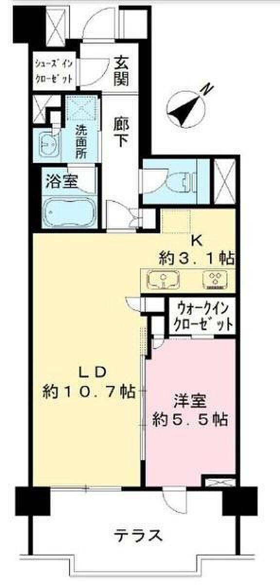 プレミスト横濱反町(1LDK) 1階の間取り図