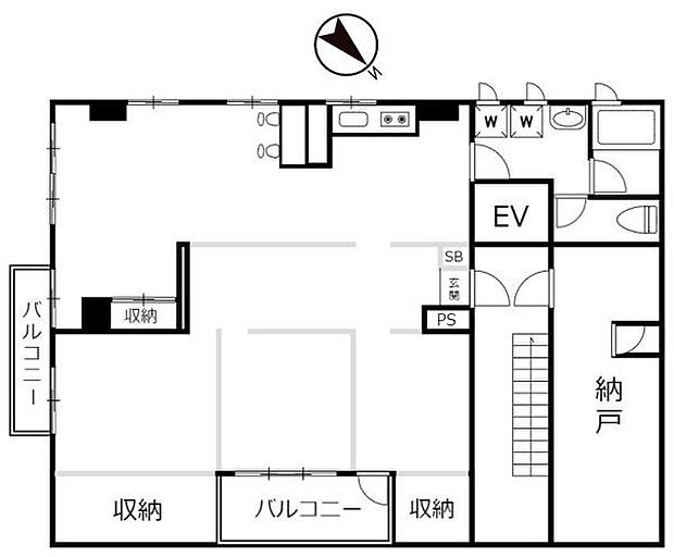 ビレッタ横浜(1R) 4階の間取り図