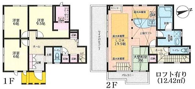 LDK19.5帖、全居室6帖以上のゆとりある広さ◎お料理をしながらリビングの様子が見渡せる対面式キッチン◎大容量のウォークインクローゼット◎オートロックシステム、防犯カメラなど安心のセキュリティ◎