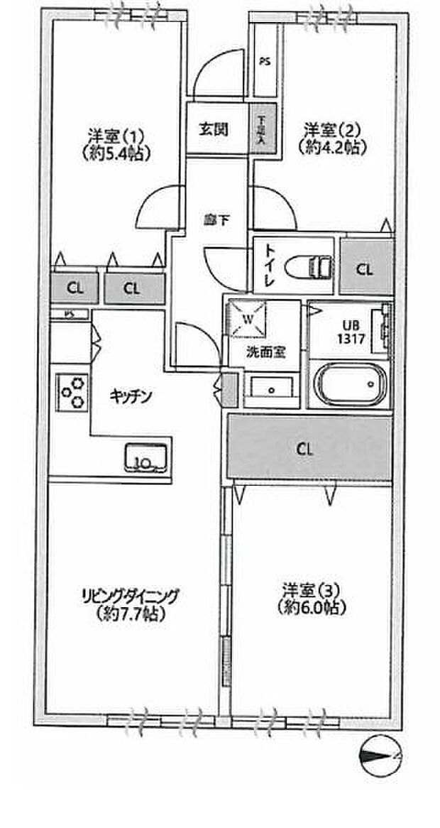 パイロットハウス・サン戸塚(3LDK) 9階の内観