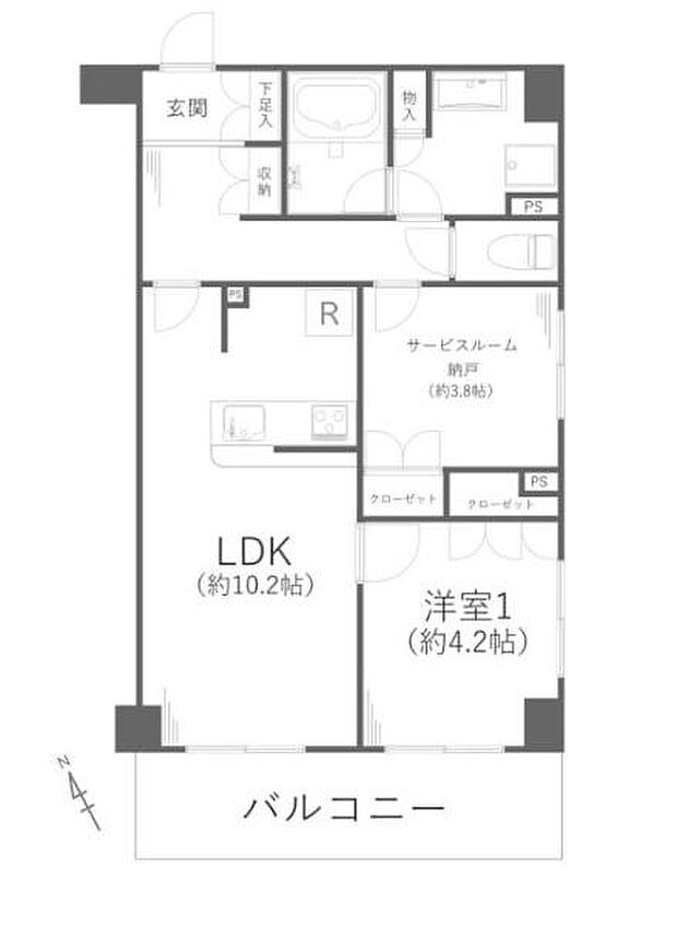 フェリーチェマーレ川崎大島(1SLDK) 5階の間取り図