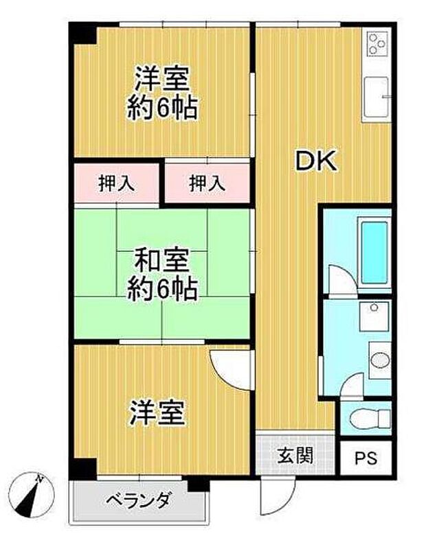 桃山ホームプラザ(3DK) 4階の内観