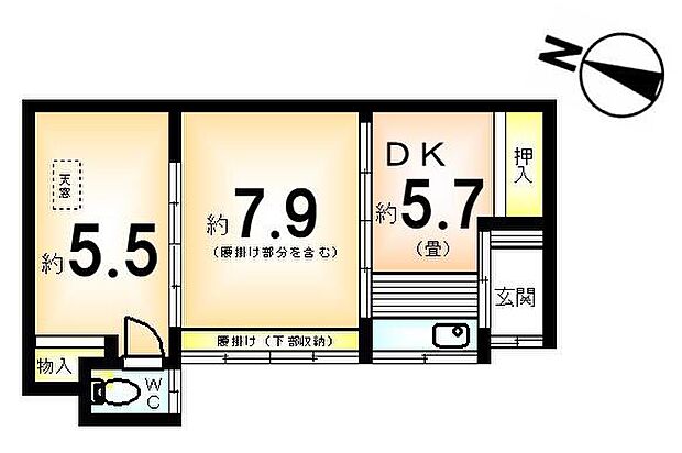 京阪本線 清水五条駅まで 徒歩5分(2DK)の内観