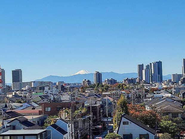 お部屋西側の眺望／天気の良い日には南西方向には富士山を望めます。