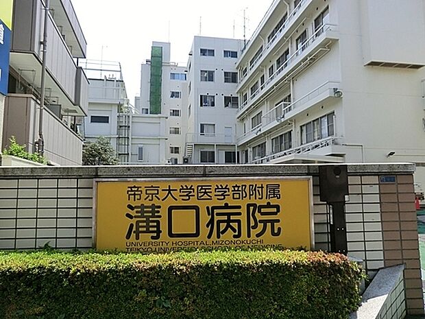 帝京大学医学部付属溝口病院まで1208m、地域に根ざした高度で良質な医療を実践します。