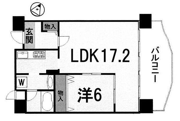 琵琶湖アーバンリゾート1番館(1LDK) 4階の内観