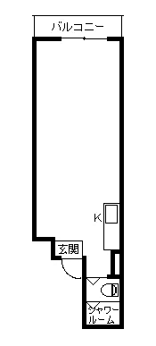 トーカンマンション第3万代(1R) 4階の間取り図