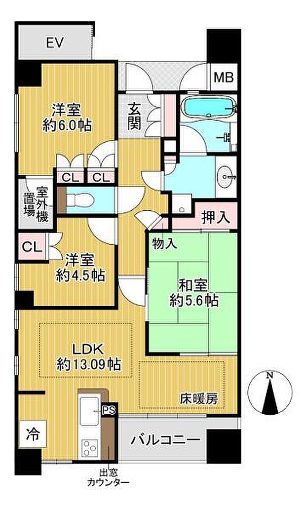 布施シティタワーの間取り