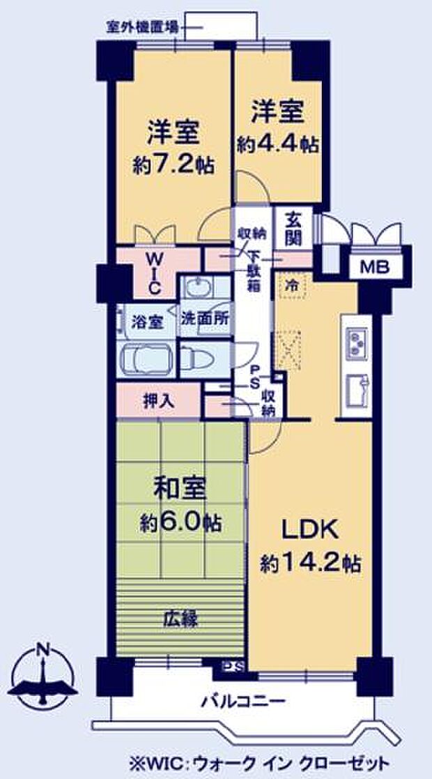 メゾン横浜能見台Ａ棟(3LDK) 4階の間取り図