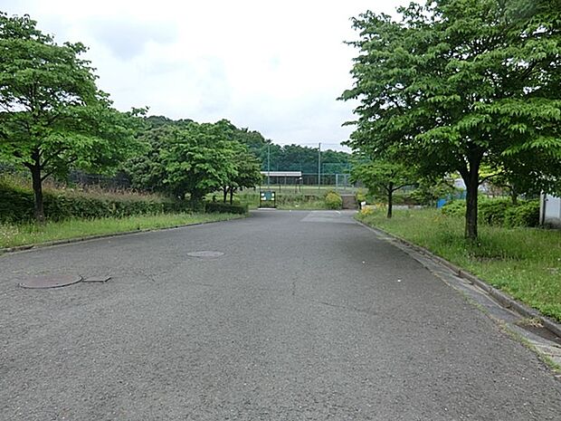 上管田東部公園　900m　野球のグラウンドがある公園。少年野球チームの試合会場になることも 